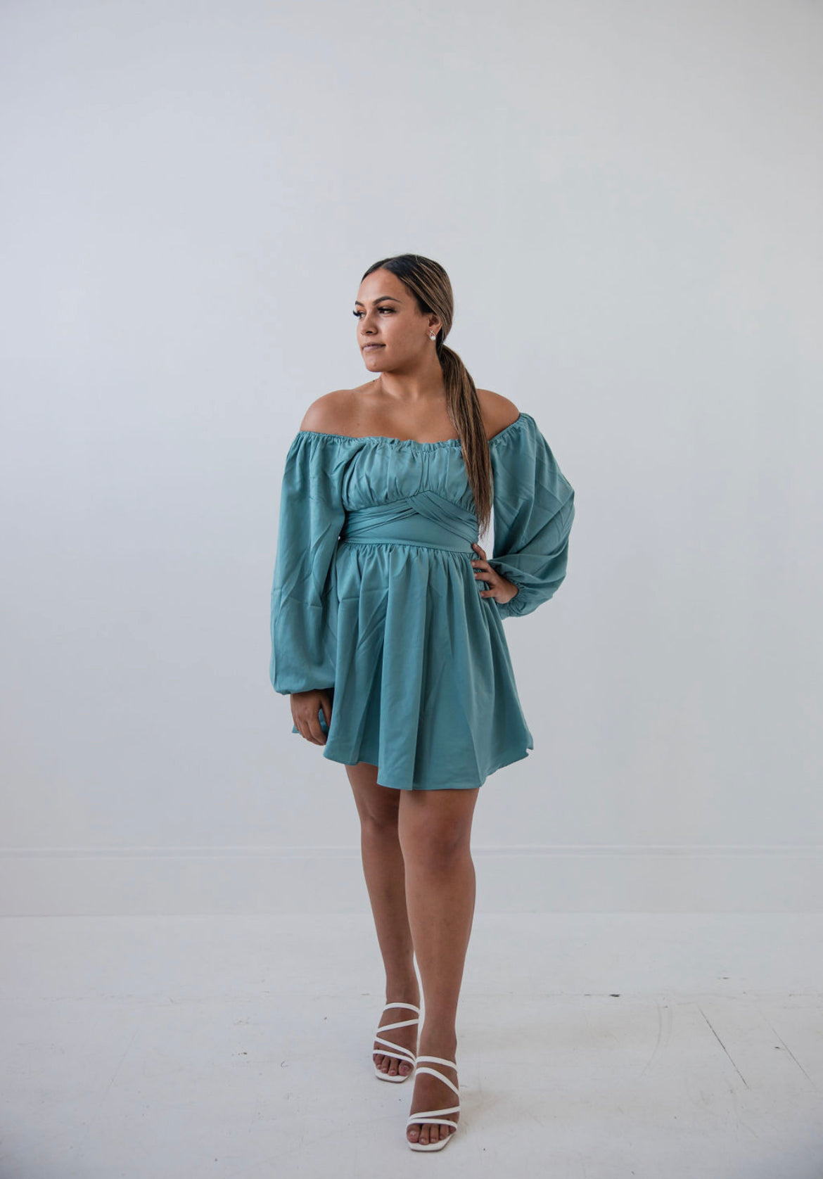 Alexus Teal Dress