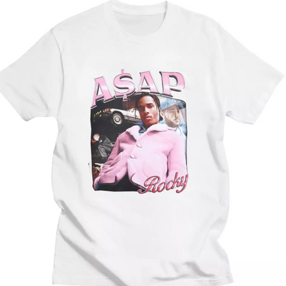 White A$ap Rocky Graphic Tee