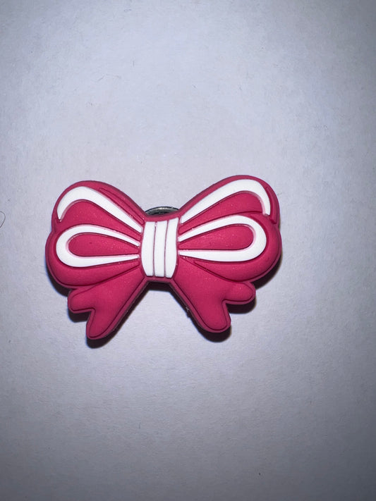 Pink & White Bow